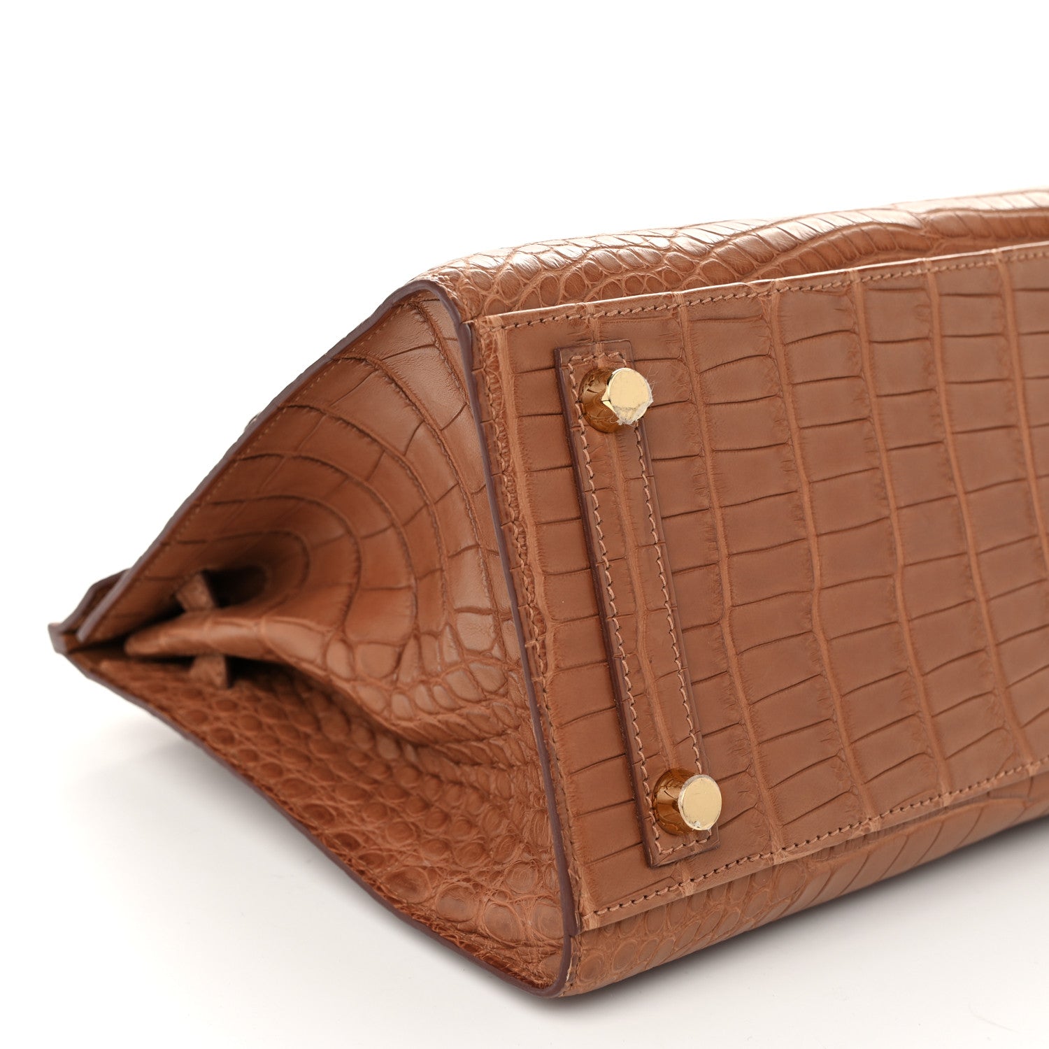 Hermes Matte Alligator Birkin Sellier 25 Gold 10 of 14