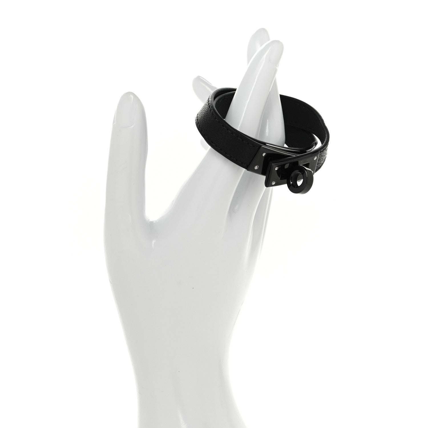 Hermes Chamkila Kelly Double Tour Bracelet T2 So Black 2 of 5