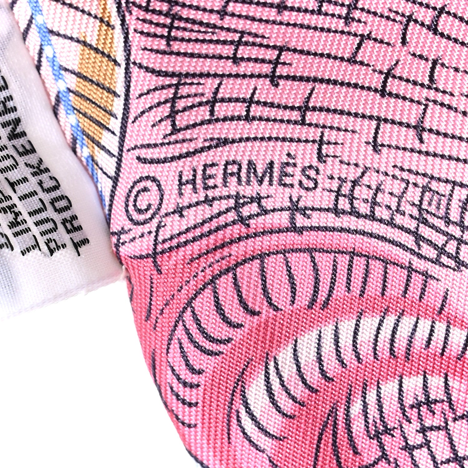 Hermes Silk Tree Of Song Twilly Bleu Pale Rose Blue Jean 4 of 9