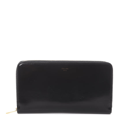 Celine Spazzolato Calfskin Large Zip Around Multifunction Wallet Black 1 of 5