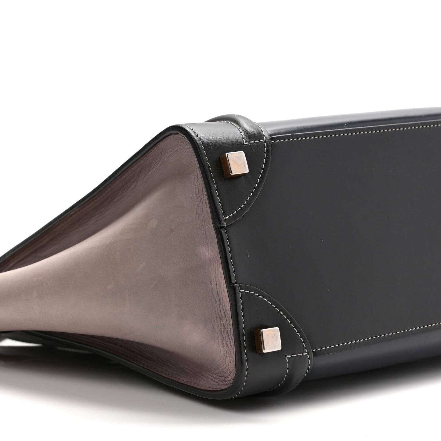 Glazed Calfskin Micro Tri-Color Luggage Dark Blue