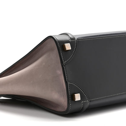 Celine Glazed Calfskin Micro Tri-Color Luggage Dark Blue 7 of 11