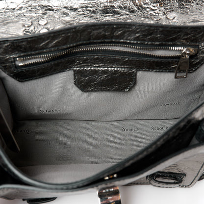 Proenza Schouler Metallic Lambskin Tiny PS1 Satchel Silver 5 of 11