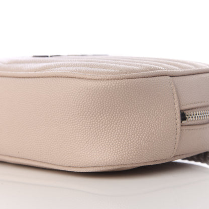 Saint Laurent Grain De Poudre Matelasse Monogram Mini Lou Camera Bag Marble Pink 6 of 8