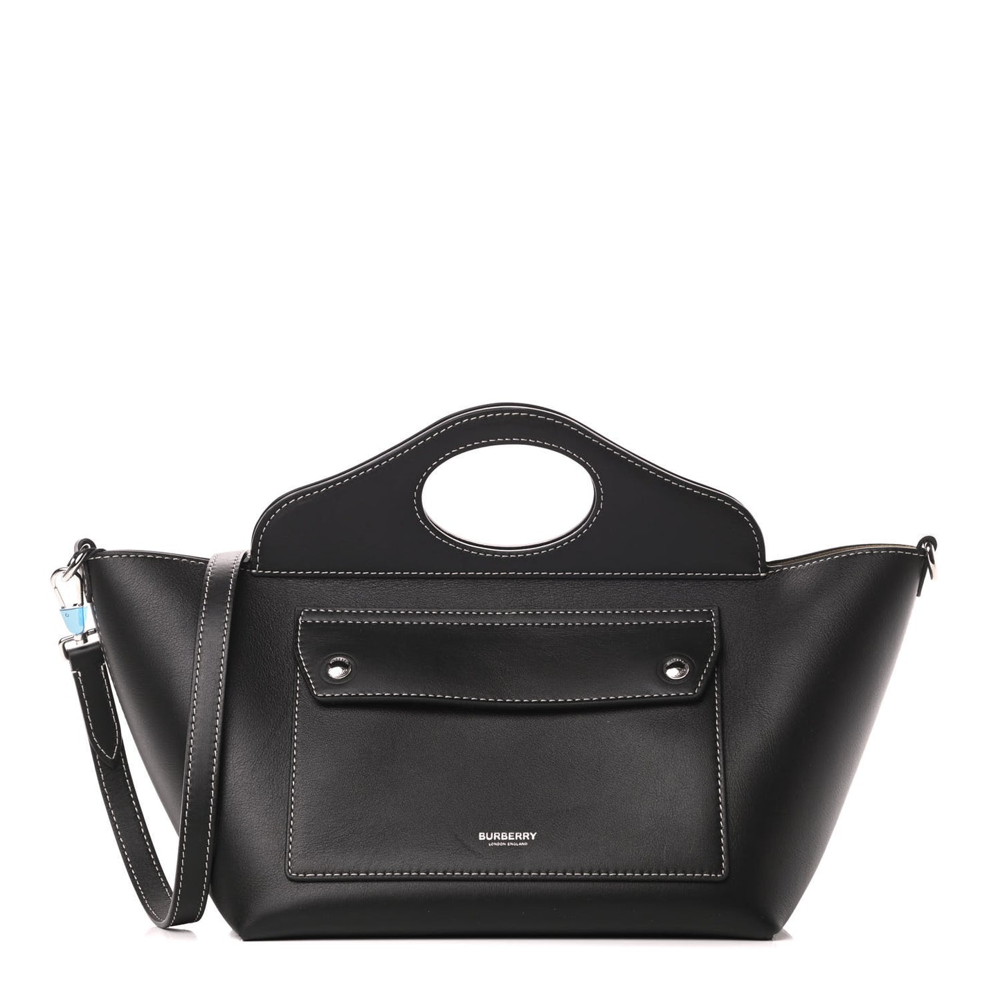 Soft Calfskin Mini Pocket Cabas Tote Black