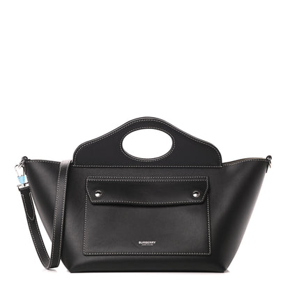 Burberry Soft Calfskin Mini Pocket Cabas Tote Black 1 of 9