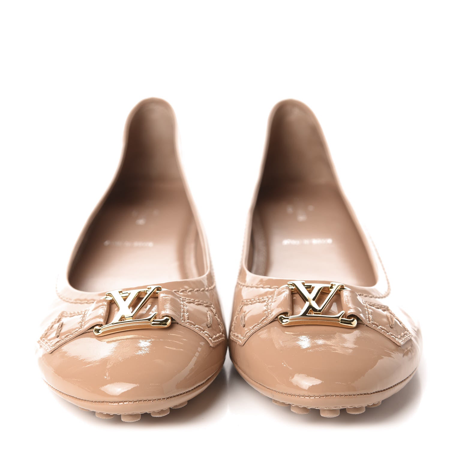 Louis Vuitton Patent Calfskin Oxford Ballerina Flats 39.5 Rose Poudre 2 of 10