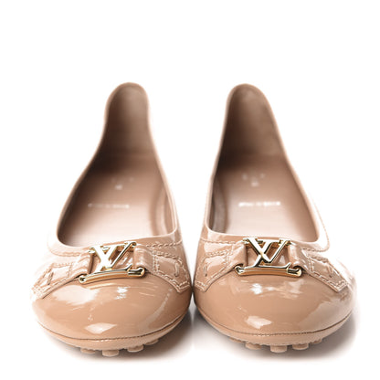 Louis Vuitton Patent Calfskin Oxford Ballerina Flats 39.5 Rose Poudre 2 of 10