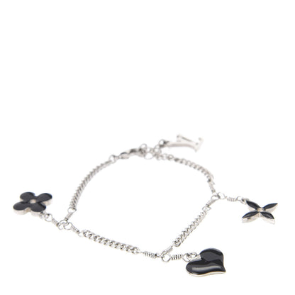 Louis Vuitton Sweet Monogram Charm Bracelet Silver Black 1 of 4