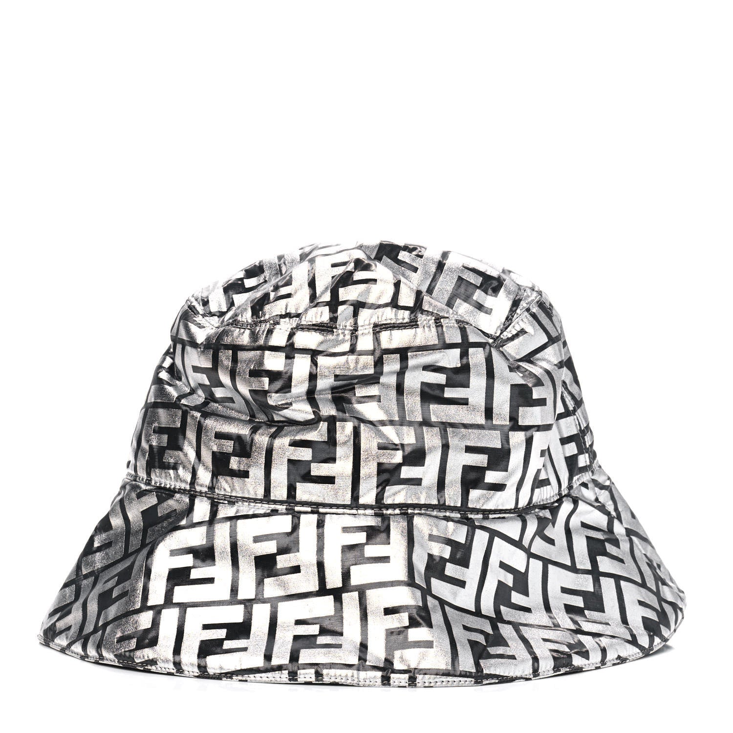 Fendi Nylon Prints On Monogram FF Bucket Hat L Silver 1 of 3