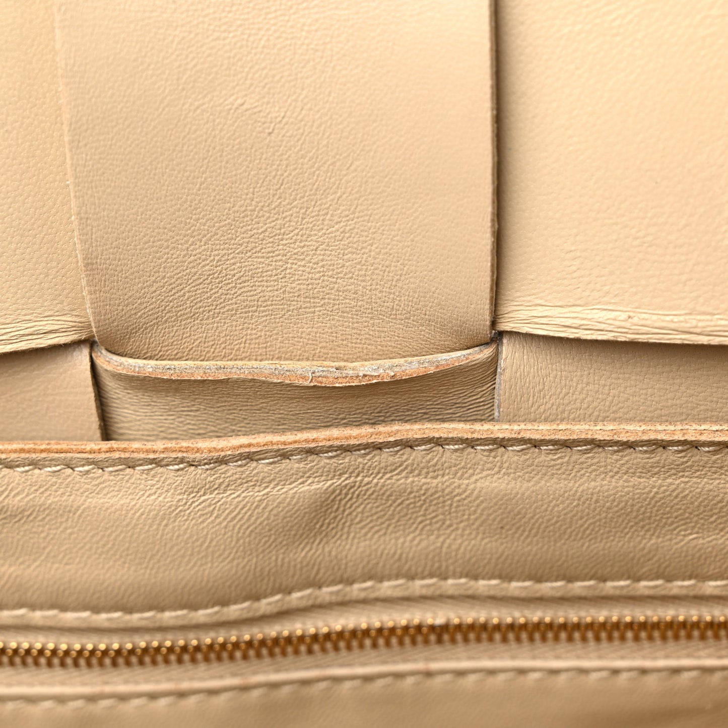 Grained Calfskin Maxi Intrecciato Cassette Crossbody Bag Porridge