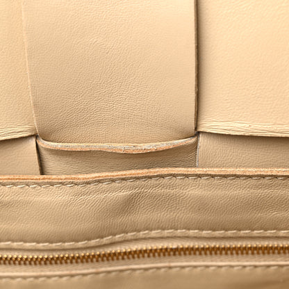 Bottega Veneta Grained Calfskin Maxi Intrecciato Cassette Crossbody Bag Porridge 9 of 9