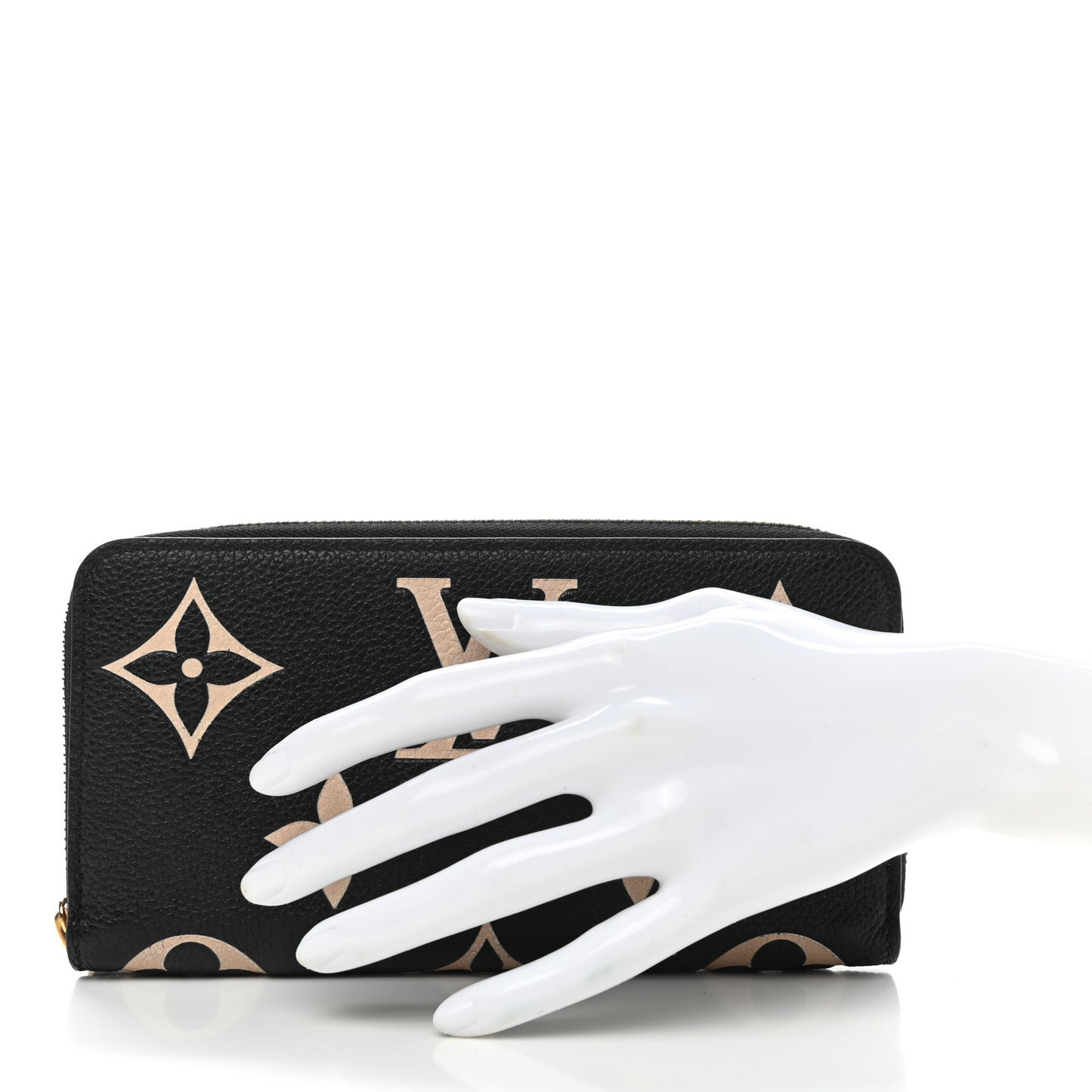 Empreinte Monogram Giant Zippy Wallet Black Beige