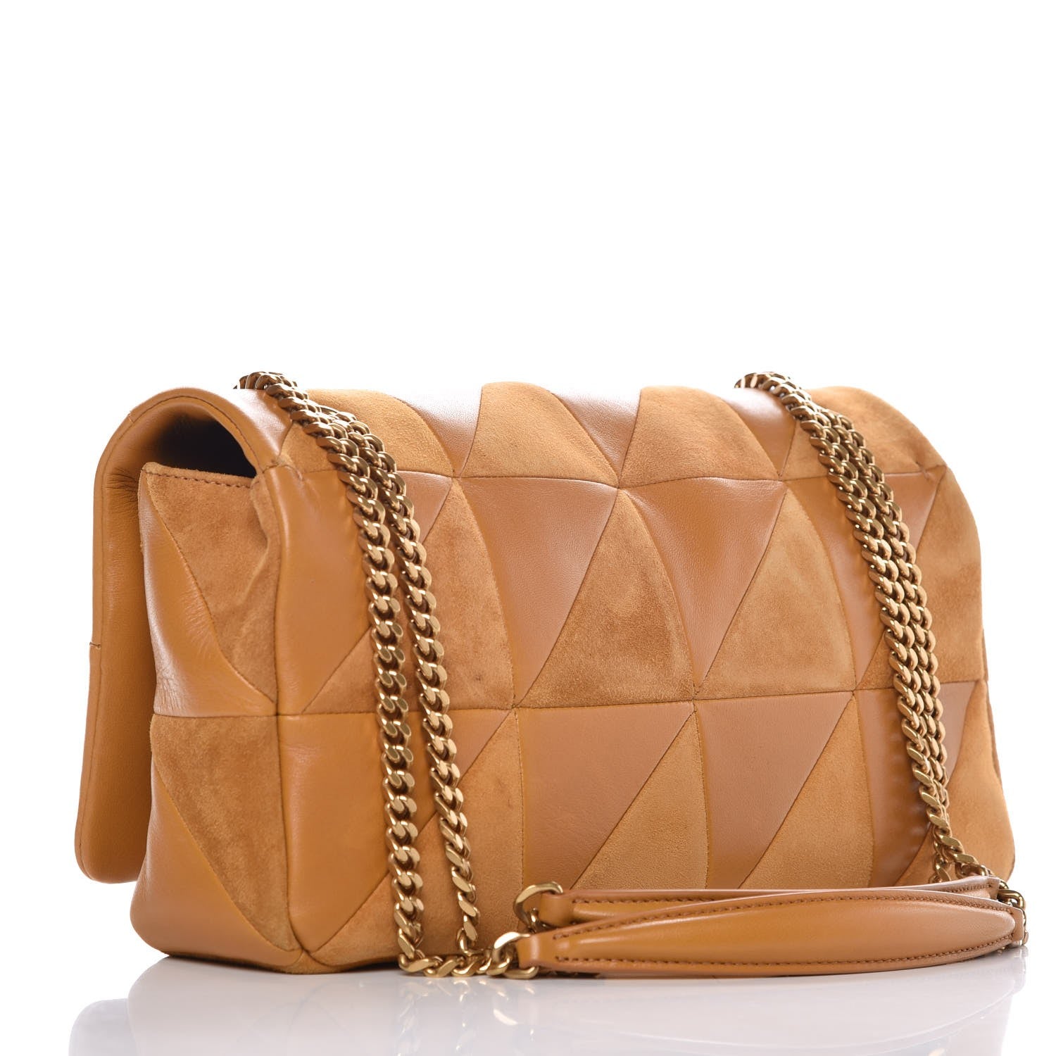 Saint Laurent Lambskin Suede Patchwork Monogram Medium Jamie Tan 3 of 7