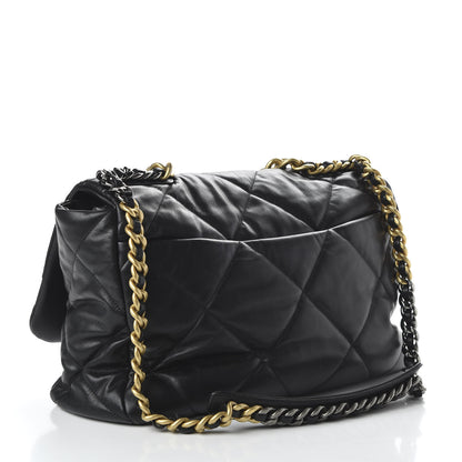 Chanel Goatskin Quilted Maxi 19 Flap Black 3 of 10