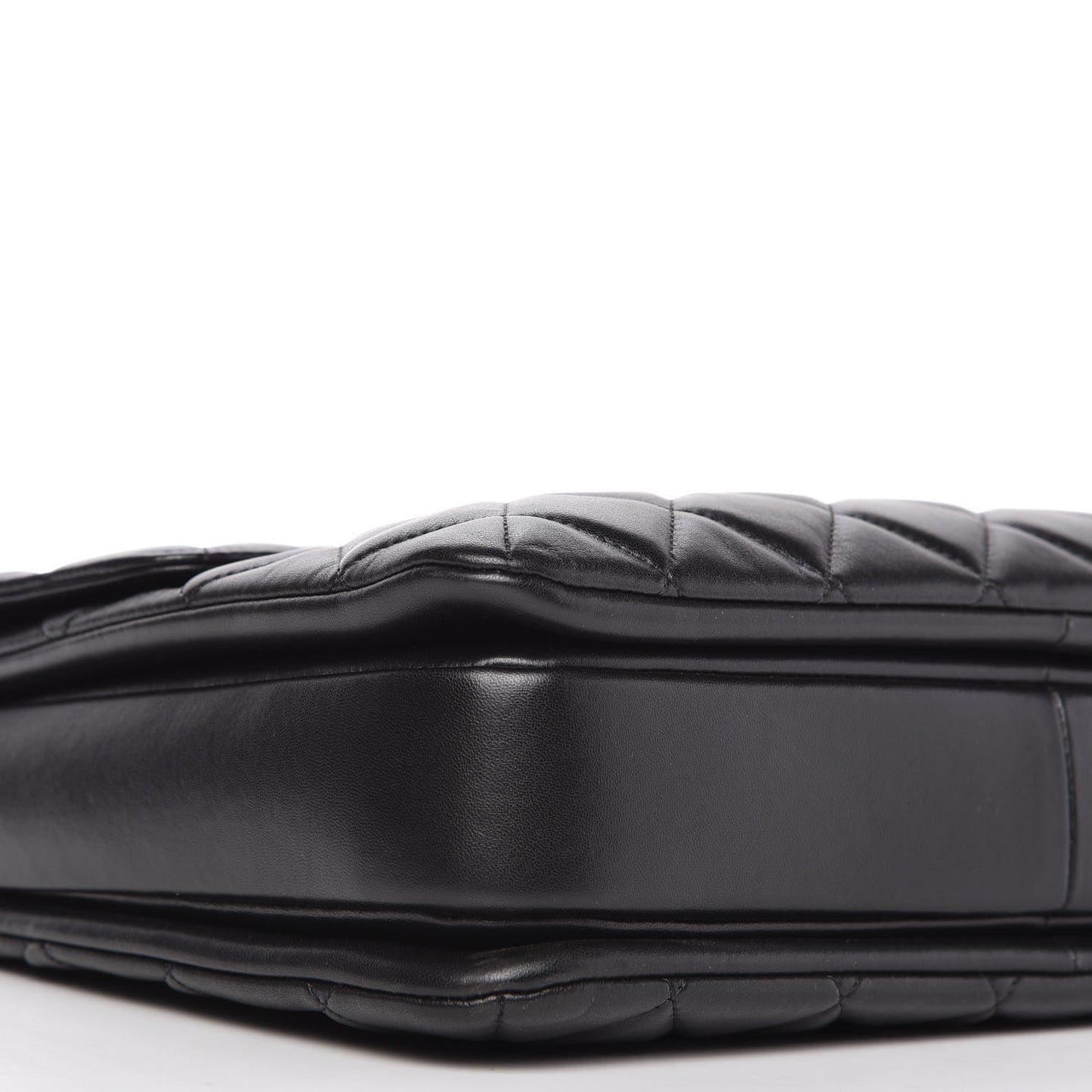 Lambskin Quilted Large Trendy CC Dual Handle Flap Bag Black