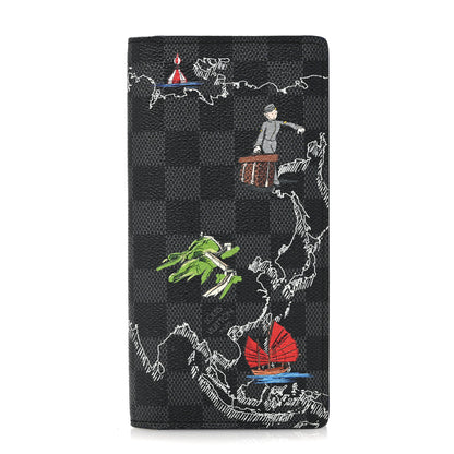 Louis Vuitton Damier Graphite Map of Asia Brazza Wallet 1 of 9