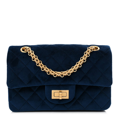 Chanel Velvet Quilted Mini 2.55 Reissue Flap Blue 1 of 12