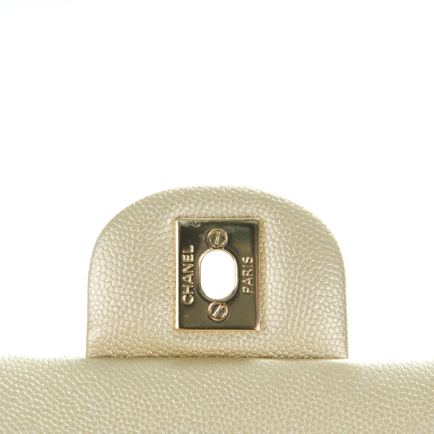 Chanel Metallic Caviar Quilted Medium Double Flap Light Gold 5 of 8