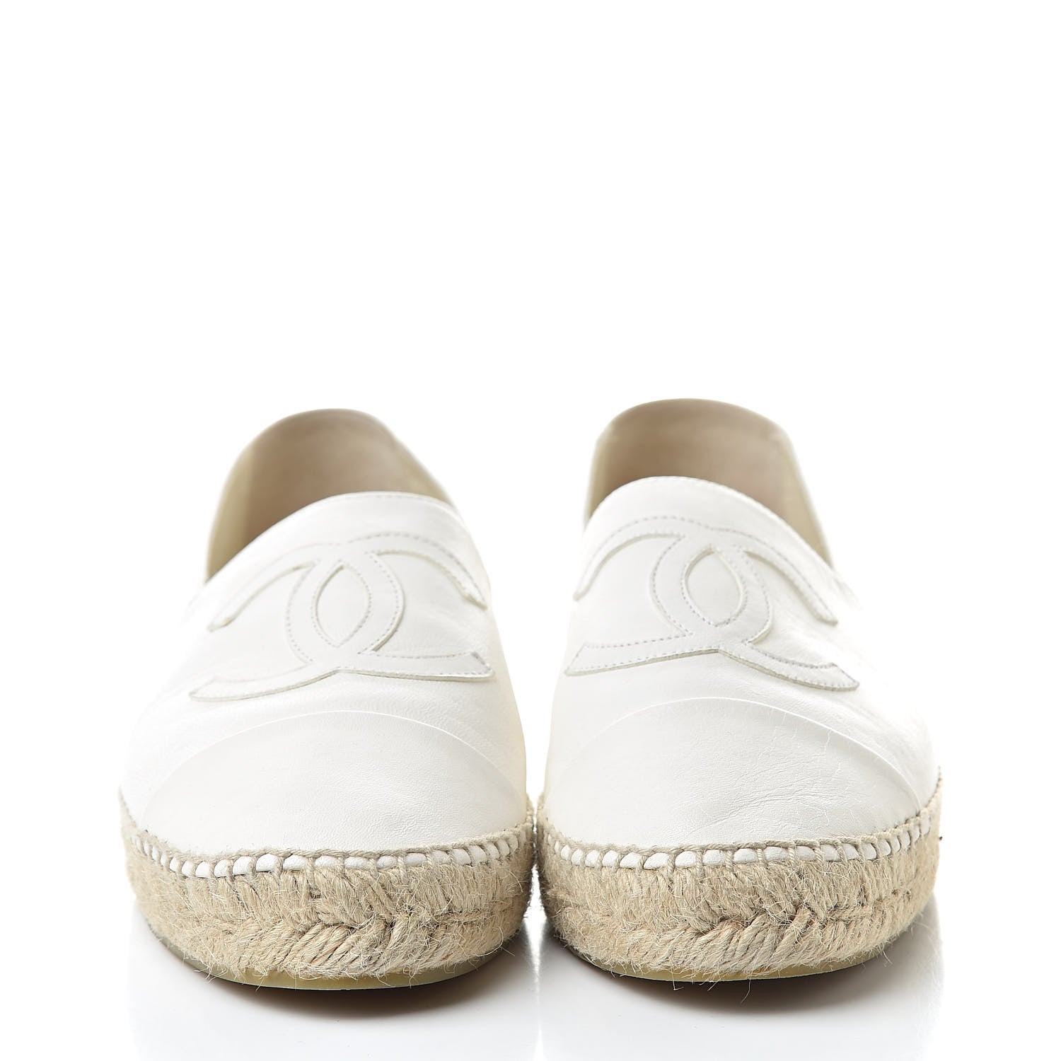 Chanel Lambskin CC Espadrilles 41 White 2 of 11