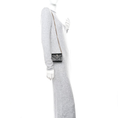 Saint Laurent Lambskin Quilted Micro Gaby Bag Black 2 of 10