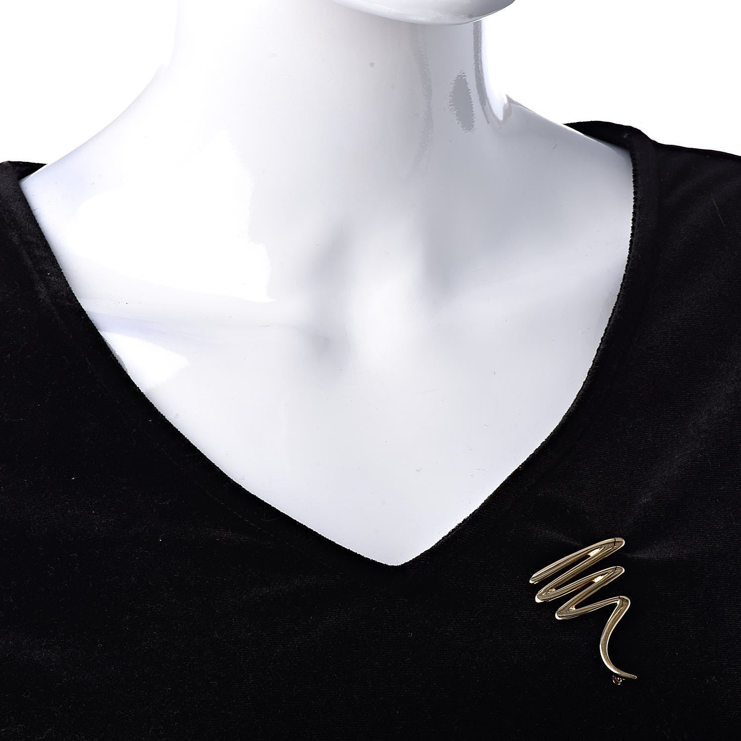Tiffany 18K Yellow Gold Paloma Picasso Scribble Brooch 2 of 4