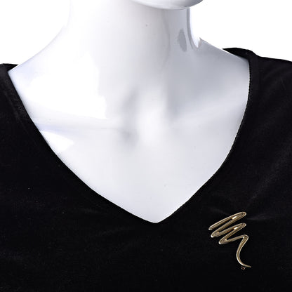 Tiffany 18K Yellow Gold Paloma Picasso Scribble Brooch 2 of 4