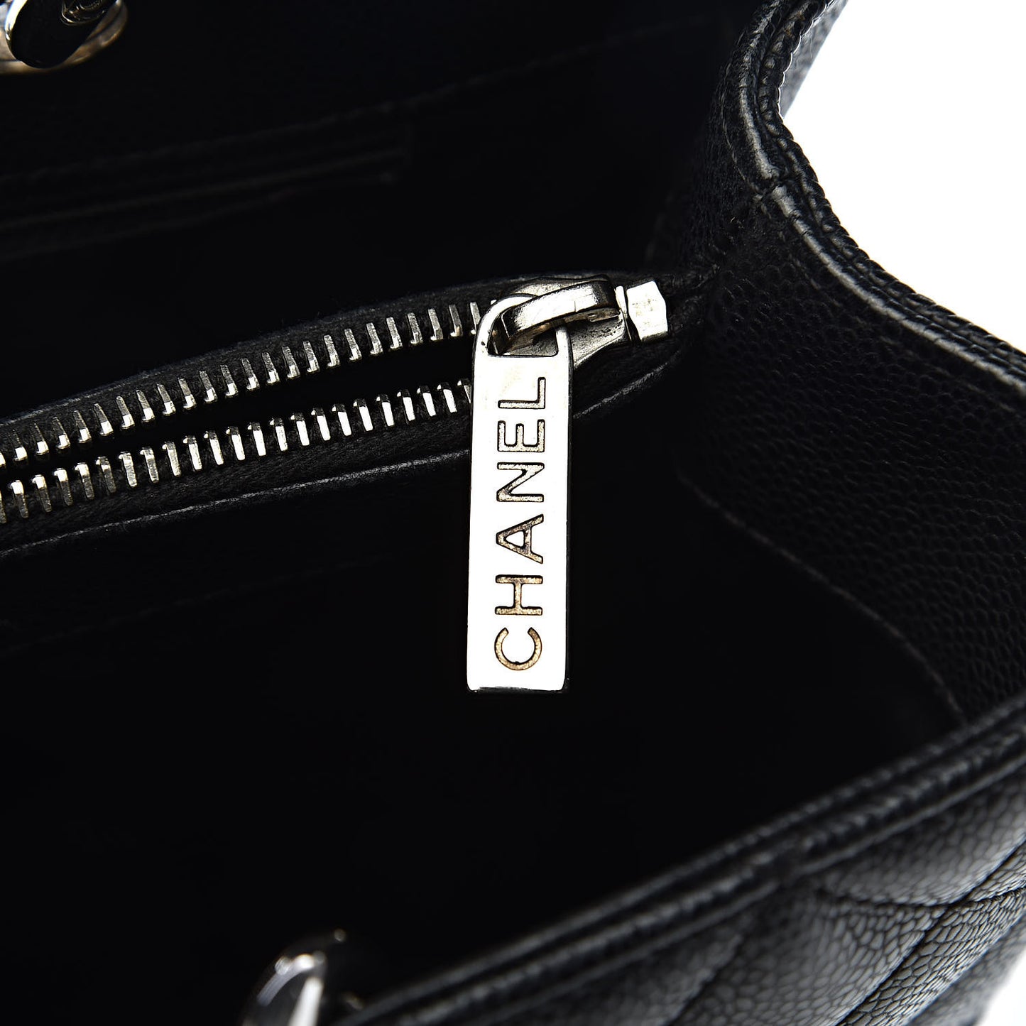 Caviar Quilted Grand Shopping Tote GST Black