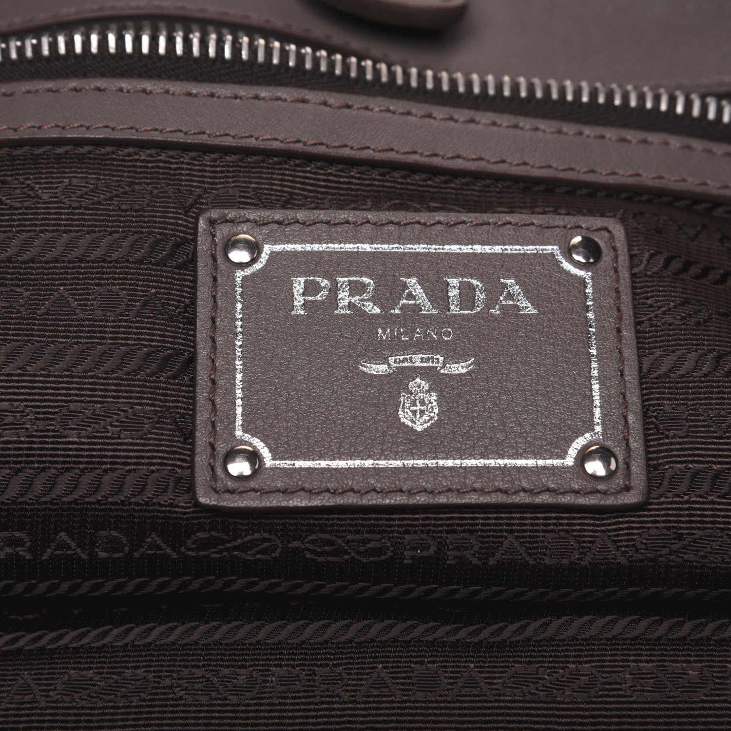 Prada Soft Calf Chain Tote Bambu 6 of 13