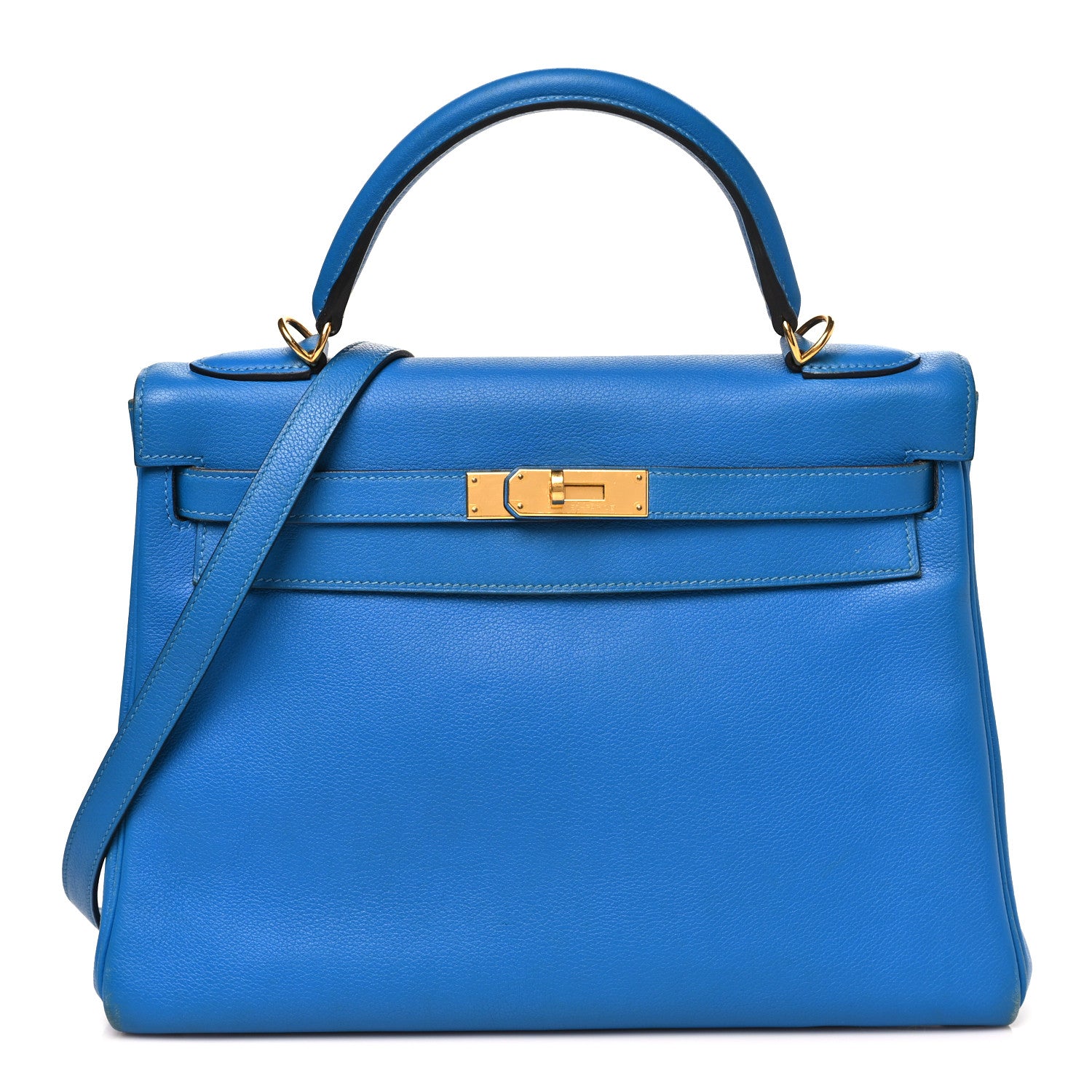 Hermes Evercolor Kelly Retourne 32 Bleu Zanzibar 1 of 13