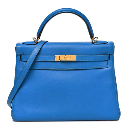 Hermes Evercolor Kelly Retourne 32 Bleu Zanzibar 1 of 13