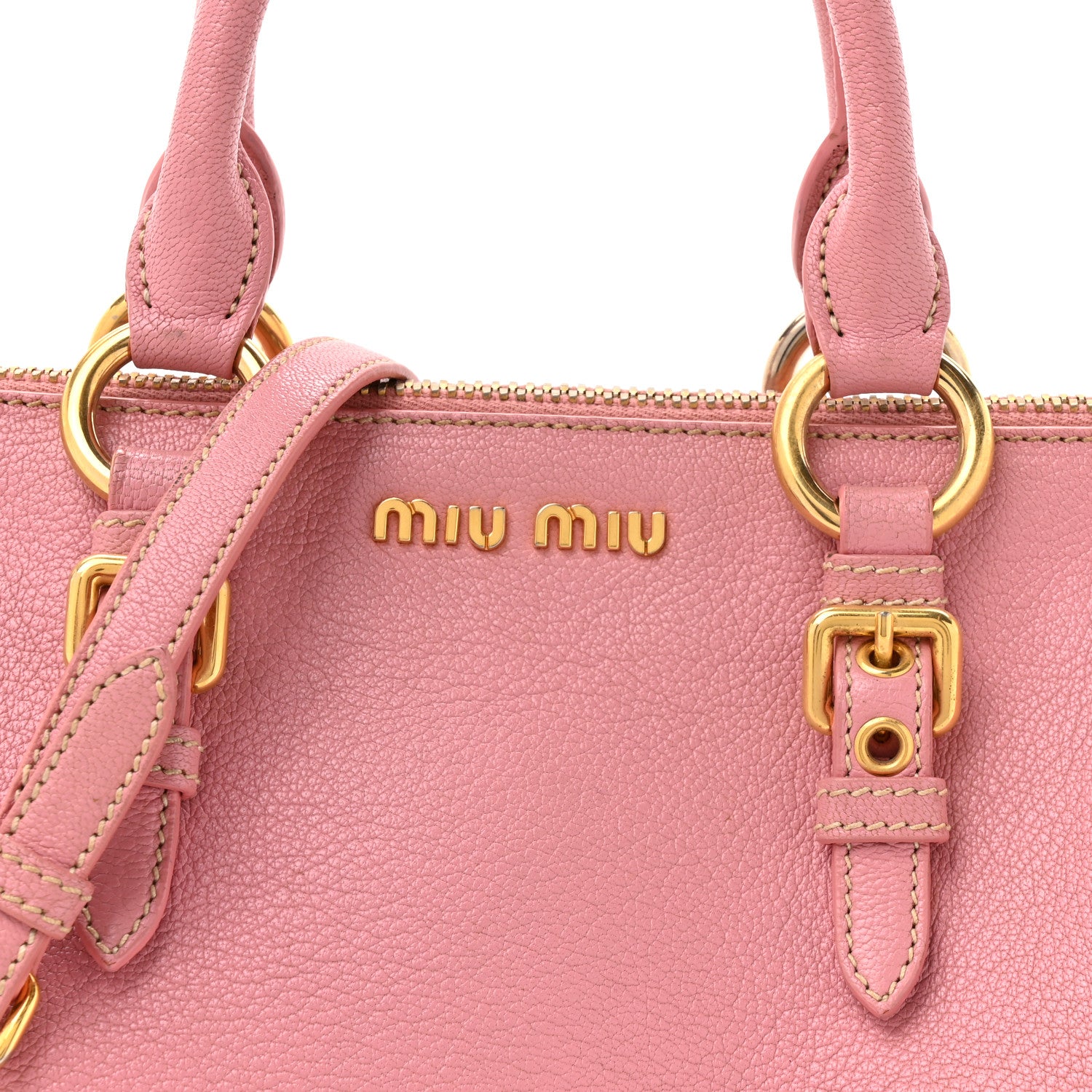 Miu Miu Goatskin Madras Bauletto Peonia 7 of 18