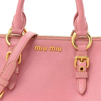 Miu Miu Goatskin Madras Bauletto Peonia 7 of 18
