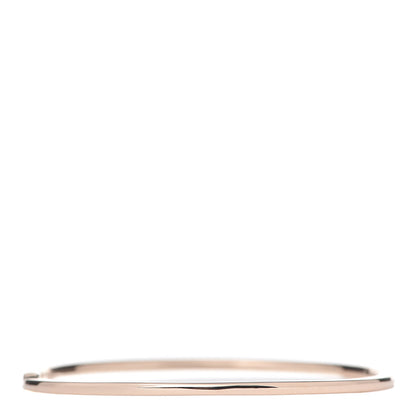 Tiffany 18K Rose Gold Diamond Metro Hinged Bangle Bracelet 3 of 6