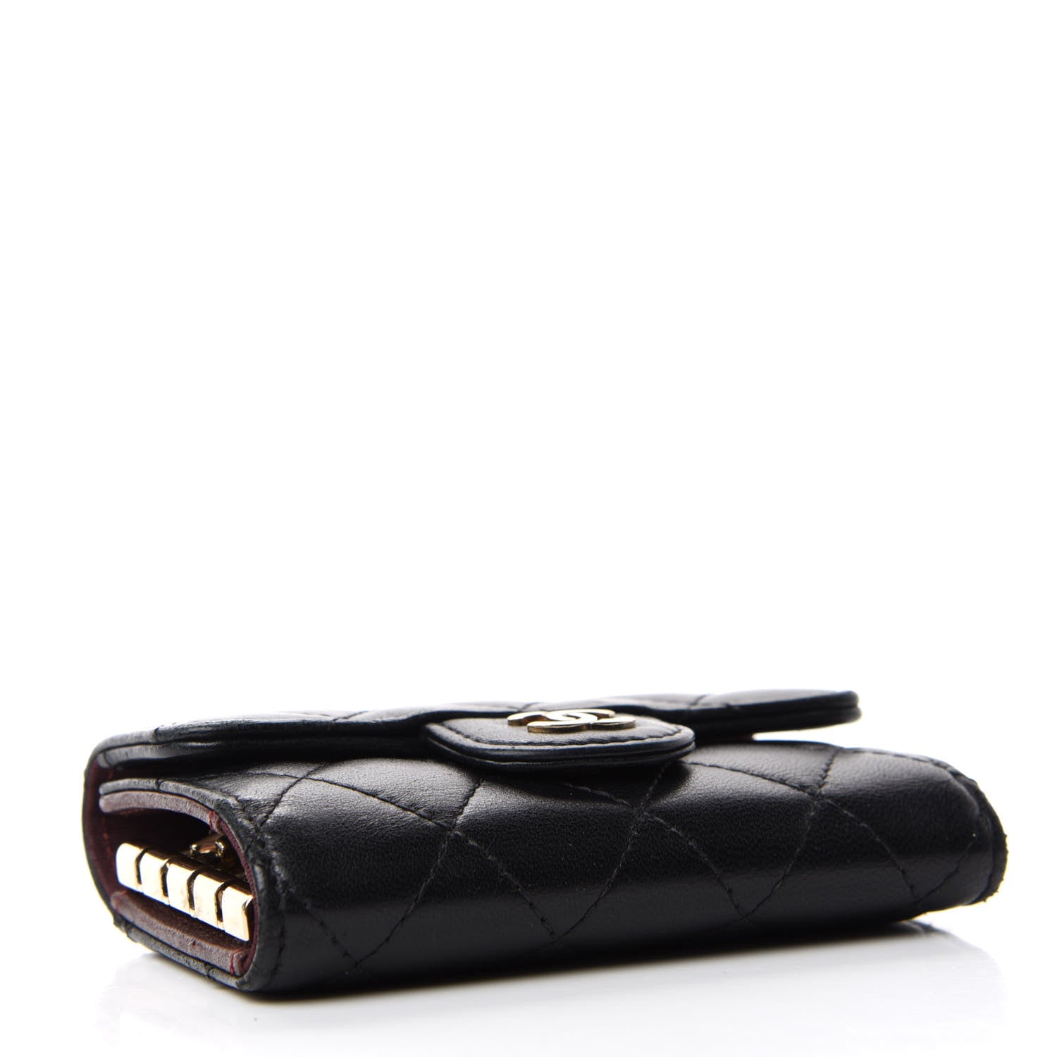 Chanel Lambskin Quilted 4 Key Holder Black 4 of 9