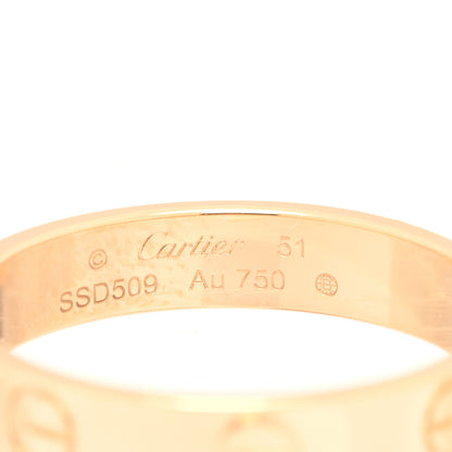 Cartier 18K Yellow Gold 3.5mm LOVE Wedding Band Ring 51 5.75 4 of 5