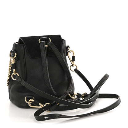 Chloe Suede Calfskin Mini Faye Backpack Black 3 of 13