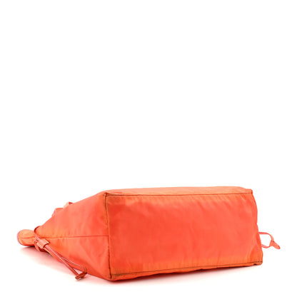 Prada Tessuto Nylon Saffiano Tote Papaya Ibisco 4 of 13