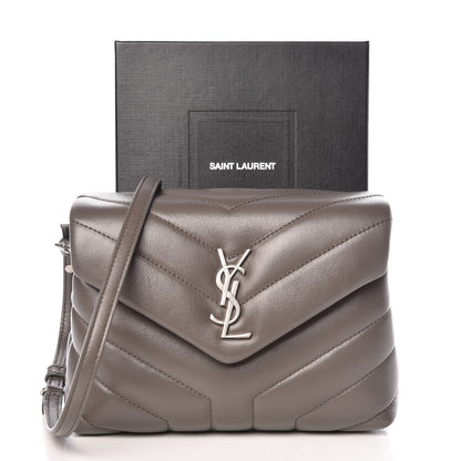 Saint Laurent Calfskin Y Quilted Monogram Toy Loulou Crossbody Bag Earth 10 of 10