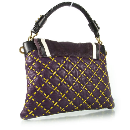 Marc Jacobs Leather Quilted Grainne Abby Purple 3 of 12