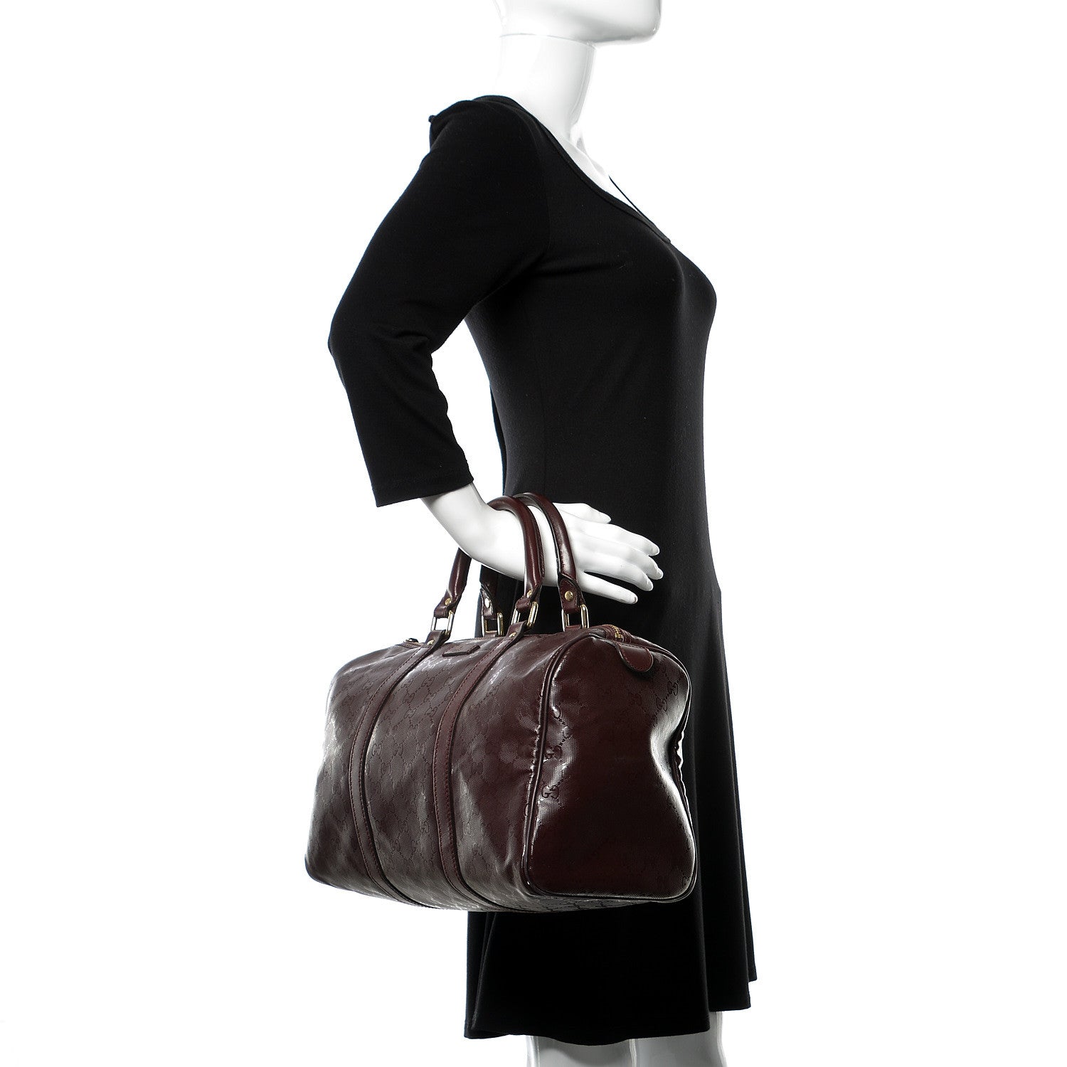 Gucci Imprime Monogram Medium Joy Boston Bordeaux 2 of 26