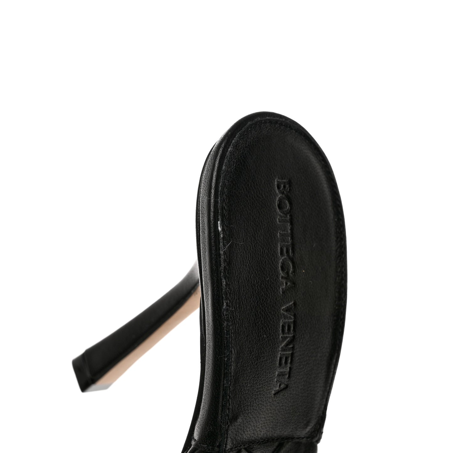 Nappa Maxi Intrecciato Lido Mule Sandals 37 Black