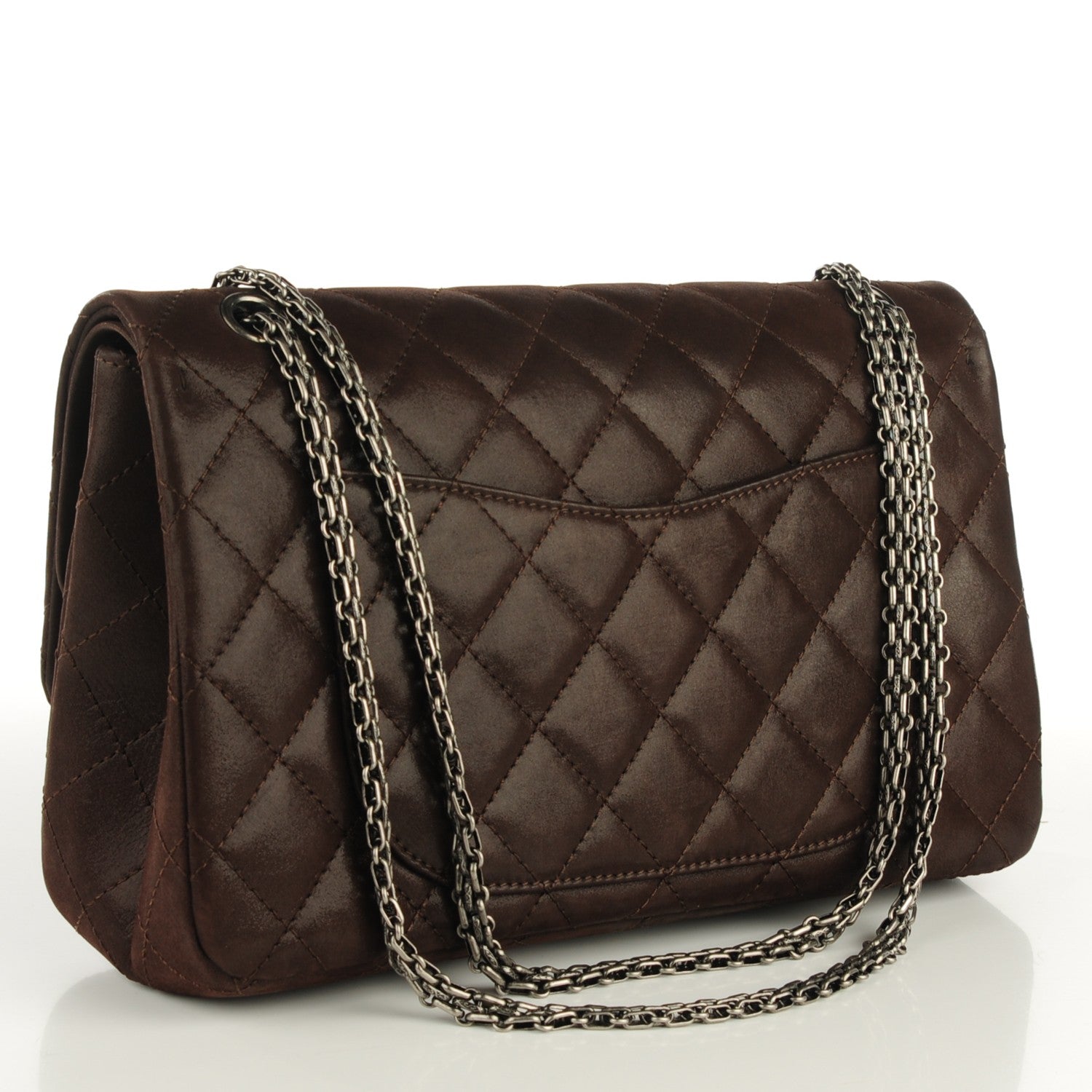 Chanel Iridescent Calfskin Quilted 2.55 Reissue 227 Flap Dark Brown 3 of 7