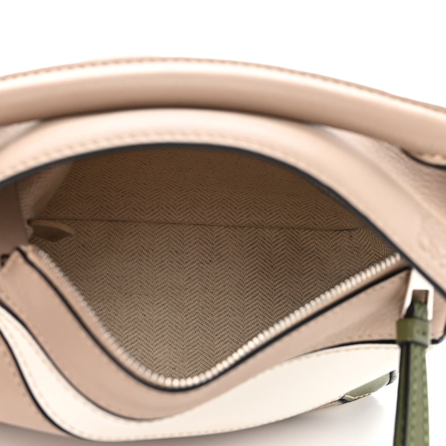 Loewe Calfskin Mini Puzzle Bag Sand Avocado Green 5 of 11