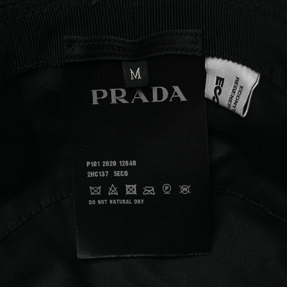 Prada Re-Nylon Rubber Logo Mens Bucket Hat M Black 8 of 10