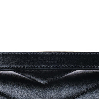Saint Laurent Calfskin Y Quilted Monogram Medium Loulou Chain Satchel Black 10 of 12
