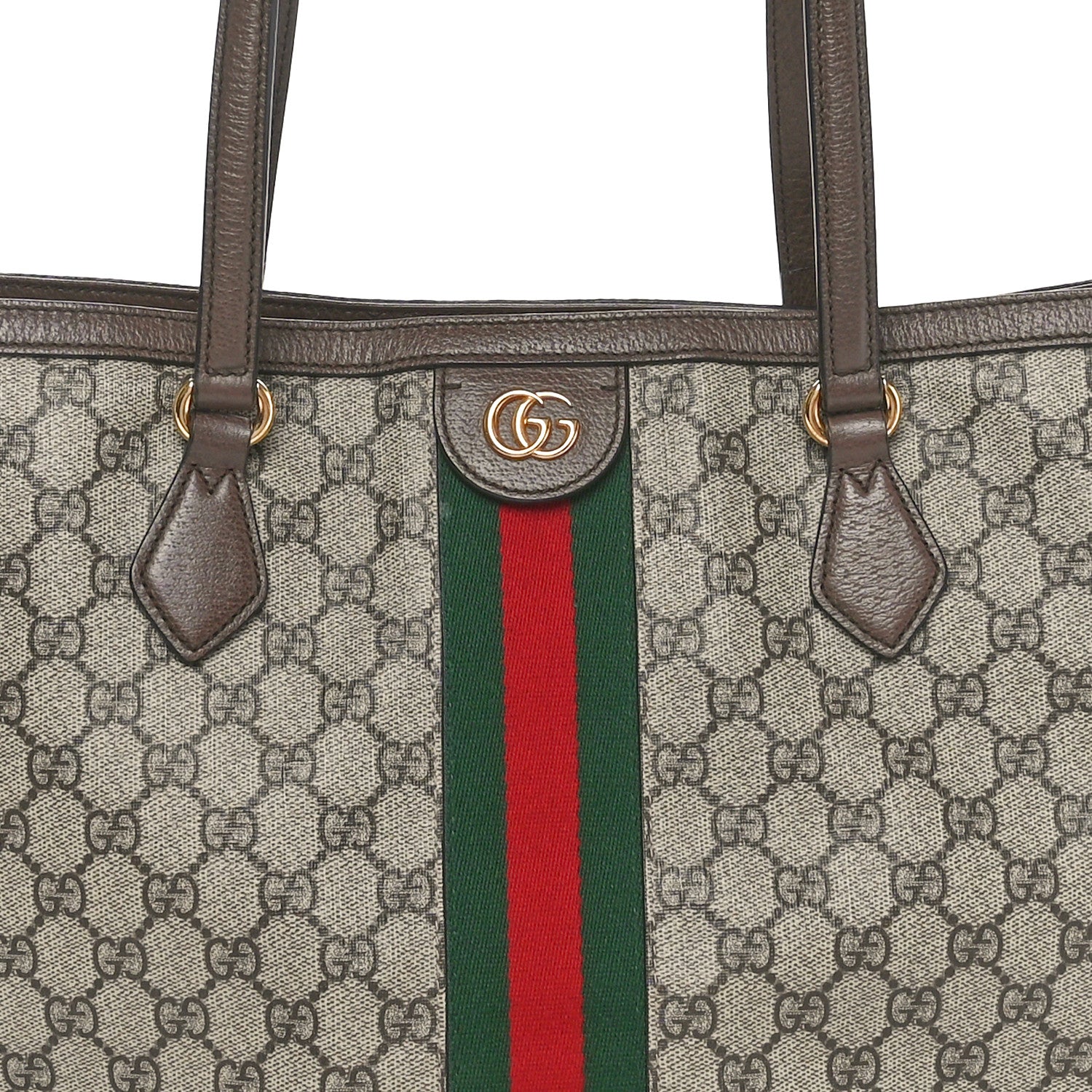 Gucci GG Supreme Monogram Medium Ophidia Shopping Tote Brown 9 of 11