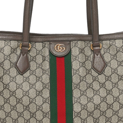 Gucci GG Supreme Monogram Medium Ophidia Shopping Tote Brown 9 of 11