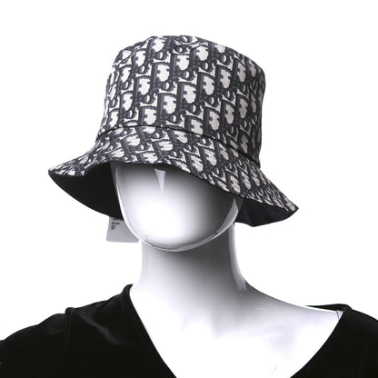 Christian Dior Oblique Reversible Teddy-D Brim Bucket Hat 57 Blue 4 of 14