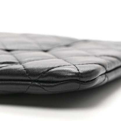Chanel Lambskin Quilted Medium Cosmetic Case Black 7 of 10